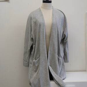 Donni light gray striped cardigan osfa‎